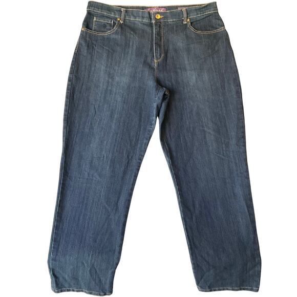 Gloria Vanderbilt Women Amanda Jeans size 18 Missy Blue MidRise Slim Fit Stretch - Picture 1 of 11